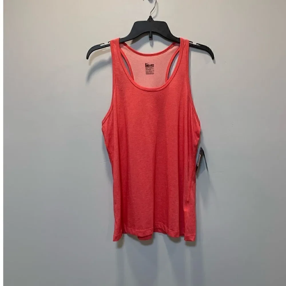 NWT women’s size large Nike Dri-fit pinkish red razor back regular fit t…